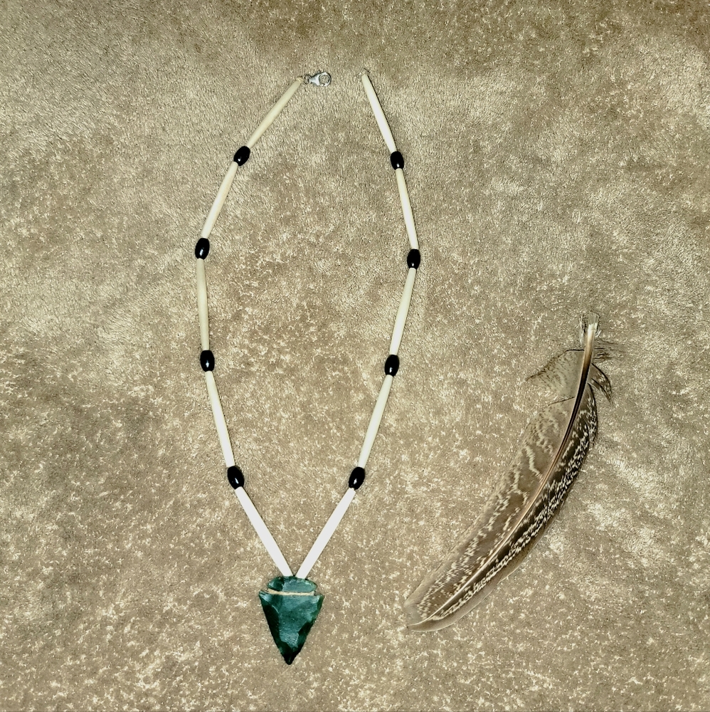 Handmade Custom Authentic Native Arrowhead Necklace